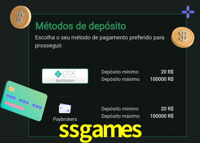 O cassino ssgames oferece uma grande variedade de métodos de pagamento